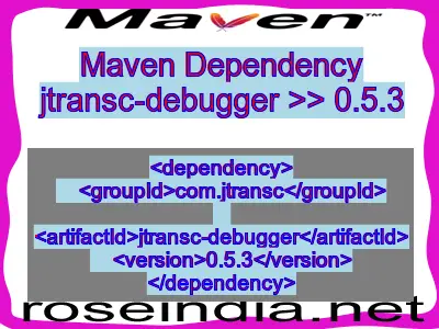 Maven dependency of jtransc-debugger version 0.5.3