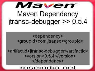 Maven dependency of jtransc-debugger version 0.5.4