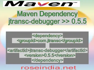 Maven dependency of jtransc-debugger version 0.5.5