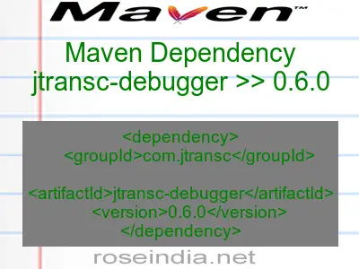 Maven dependency of jtransc-debugger version 0.6.0