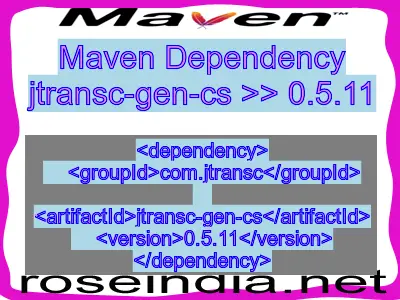 Maven dependency of jtransc-gen-cs version 0.5.11