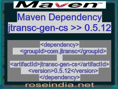 Maven dependency of jtransc-gen-cs version 0.5.12