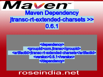 Maven dependency of jtransc-rt-extended-charsets version 0.6.1