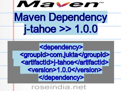 Maven dependency of j-tahoe version 1.0.0