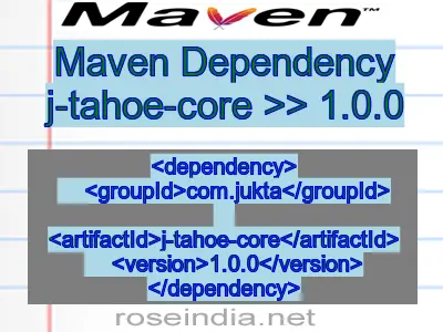 Maven dependency of j-tahoe-core version 1.0.0
