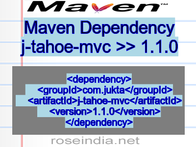 Maven dependency of j-tahoe-mvc version 1.1.0
