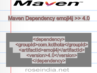 Maven dependency of emoji4j version 4.0