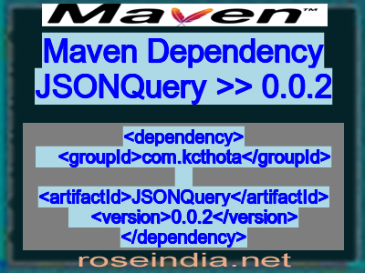 Maven dependency of JSONQuery version 0.0.2