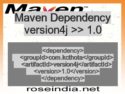 Maven dependency of version4j version 1.0