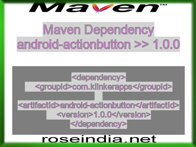 Maven dependency of android-actionbutton version 1.0.0