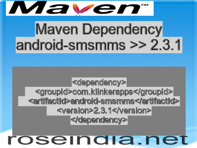 Maven dependency of android-smsmms version 2.3.1