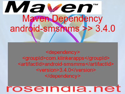 Maven dependency of android-smsmms version 3.4.0