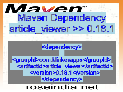 Maven dependency of article_viewer version 0.18.1