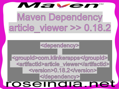Maven dependency of article_viewer version 0.18.2