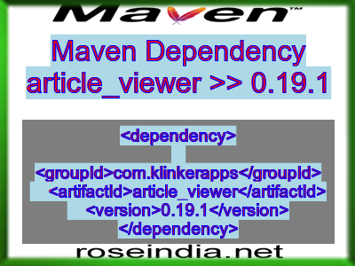 Maven dependency of article_viewer version 0.19.1