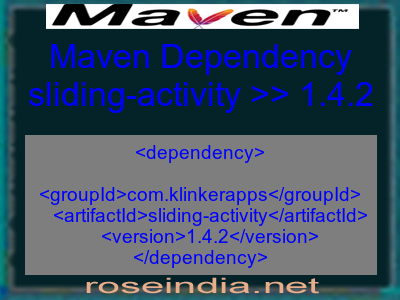 Maven dependency of sliding-activity version 1.4.2