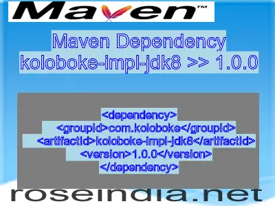 Maven dependency of koloboke-impl-jdk8 version 1.0.0