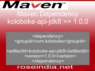 Maven dependency of koloboke-api-jdk8 version 1.0.0