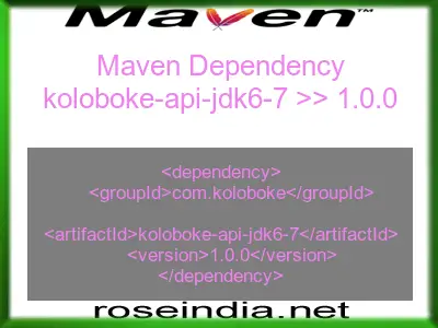 Maven dependency of koloboke-api-jdk6-7 version 1.0.0