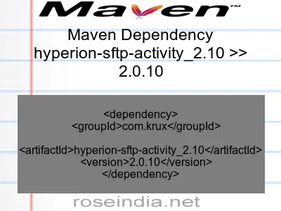 Maven dependency of hyperion-sftp-activity_2.10 version 2.0.10