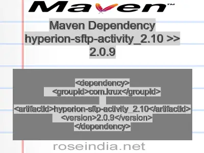 Maven dependency of hyperion-sftp-activity_2.10 version 2.0.9