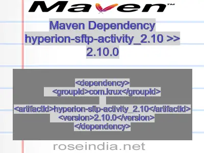 Maven dependency of hyperion-sftp-activity_2.10 version 2.10.0