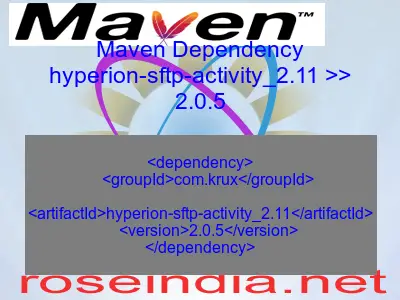 Maven dependency of hyperion-sftp-activity_2.11 version 2.0.5