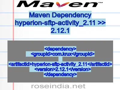 Maven dependency of hyperion-sftp-activity_2.11 version 2.12.1