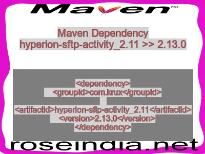 Maven dependency of hyperion-sftp-activity_2.11 version 2.13.0