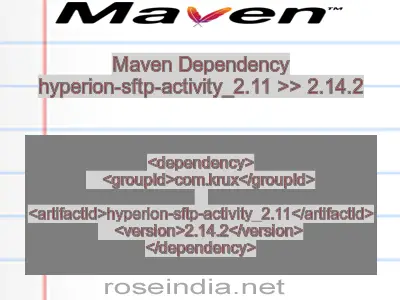 Maven dependency of hyperion-sftp-activity_2.11 version 2.14.2