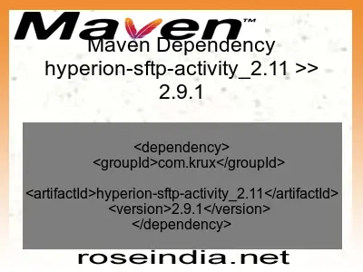 Maven dependency of hyperion-sftp-activity_2.11 version 2.9.1