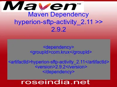 Maven dependency of hyperion-sftp-activity_2.11 version 2.9.2