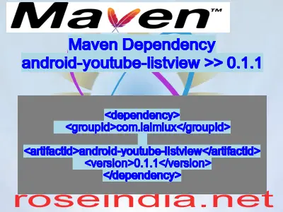 Maven dependency of android-youtube-listview version 0.1.1