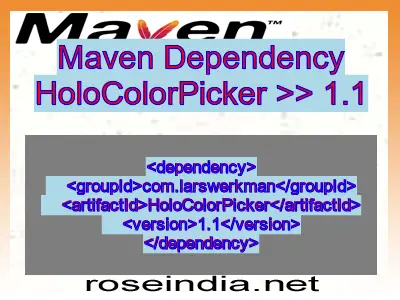 Maven dependency of HoloColorPicker version 1.1