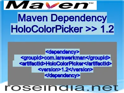 Maven dependency of HoloColorPicker version 1.2