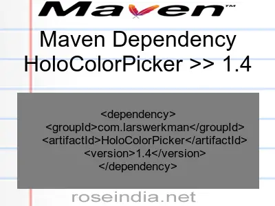 Maven dependency of HoloColorPicker version 1.4