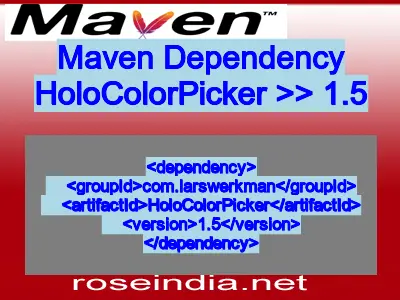 Maven dependency of HoloColorPicker version 1.5