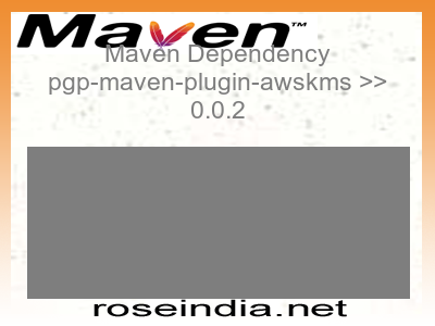 Maven dependency of pgp-maven-plugin-awskms version 0.0.2