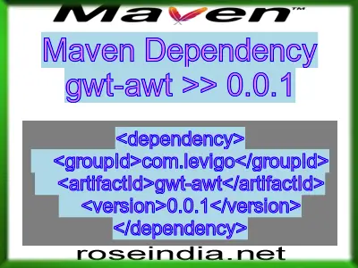 Maven dependency of gwt-awt version 0.0.1