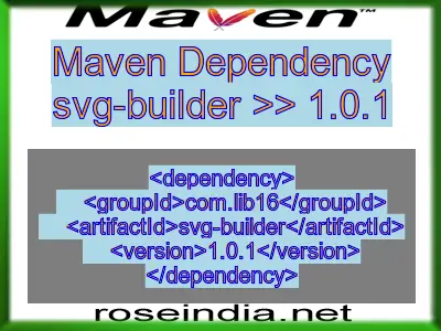 Maven dependency of svg-builder version 1.0.1