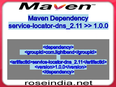 Maven dependency of service-locator-dns_2.11 version 1.0.0