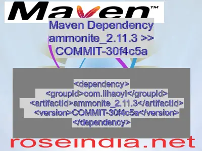 Maven dependency of ammonite_2.11.3 version COMMIT-30f4c5a