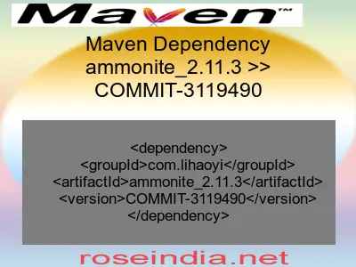 Maven dependency of ammonite_2.11.3 version COMMIT-3119490
