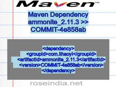 Maven dependency of ammonite_2.11.3 version COMMIT-4e858ab