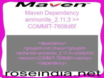 Maven dependency of ammonite_2.11.3 version COMMIT-7608d6f