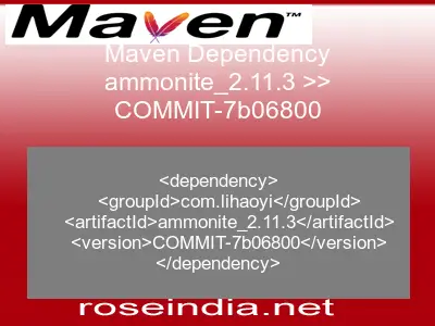 Maven dependency of ammonite_2.11.3 version COMMIT-7b06800