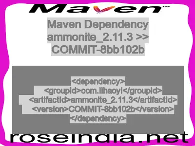 Maven dependency of ammonite_2.11.3 version COMMIT-8bb102b