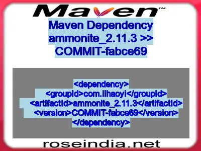 Maven dependency of ammonite_2.11.3 version COMMIT-fabce69