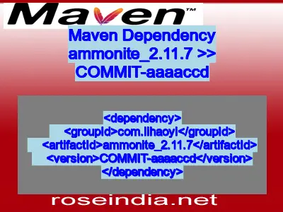 Maven dependency of ammonite_2.11.7 version COMMIT-aaaaccd
