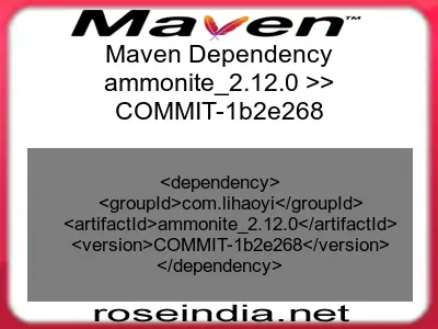 Maven dependency of ammonite_2.12.0 version COMMIT-1b2e268